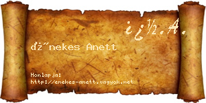 Énekes Anett névjegykártya