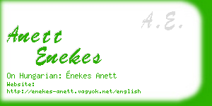 anett enekes business card